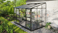 Växthus Ida 6500 Svart Glas/Poly Sockel 6,5 m² Vitavia